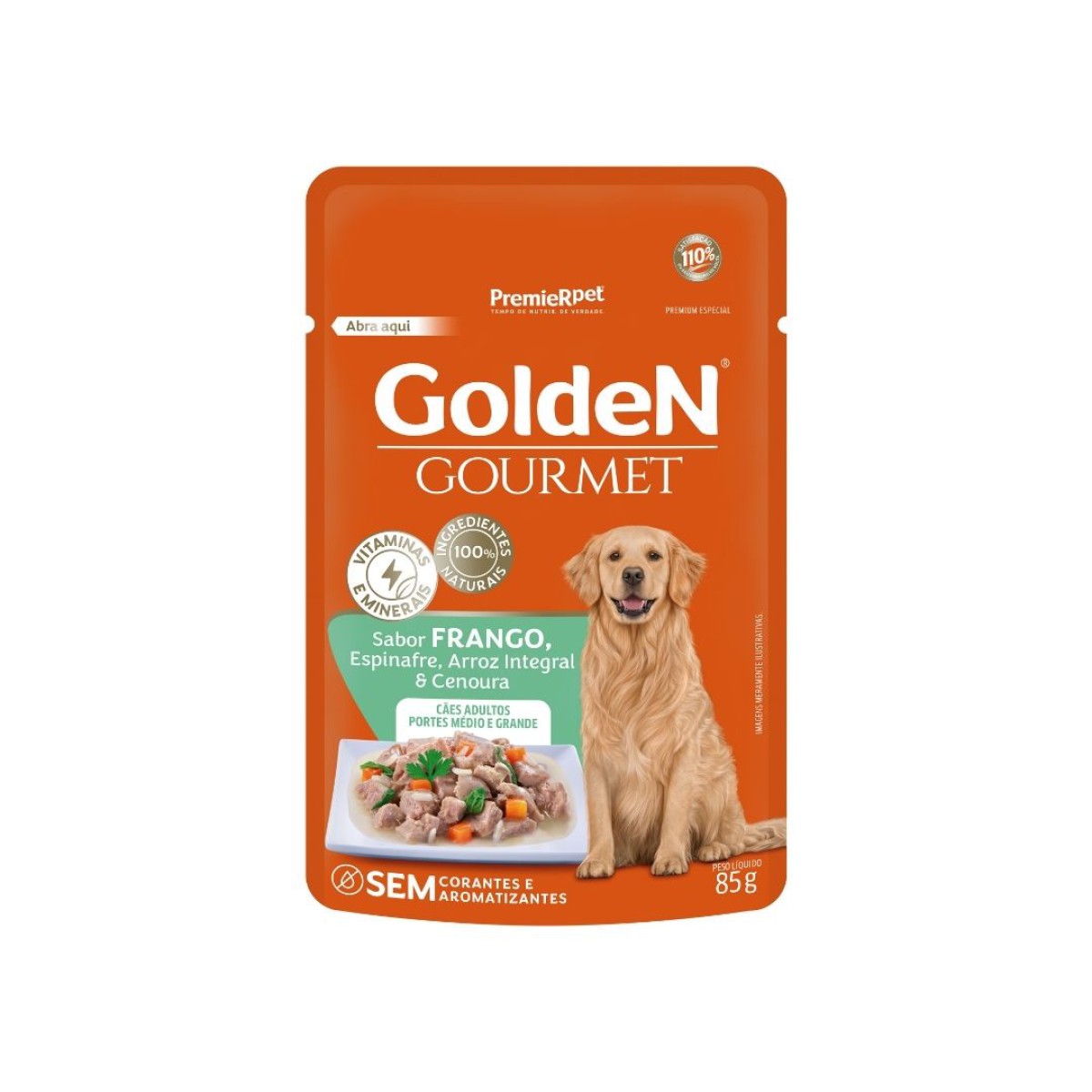 GoldeN Gourmet Cães Adultos Portes Médio e Grande Frango - Display